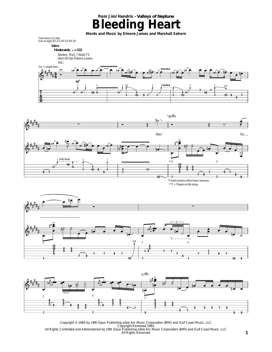Bleeding Heart Bleeding Heart Acoustic Guitar scores gallery preview page 1