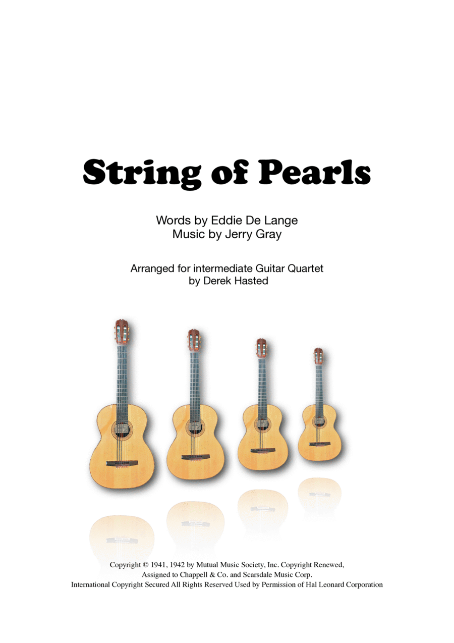 A String Of Pearls Guitar Ensemble scores gallery preview page 1