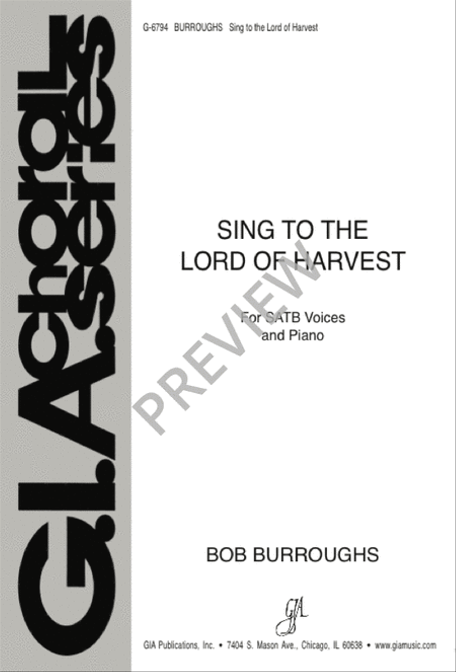 Sing to the Lord of Harvest 4-Part scores gallery preview page 1