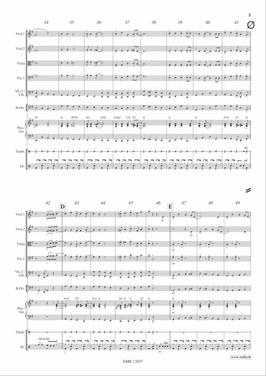 Swingle Bells Swingle Bells String Quintet scores gallery preview page 6