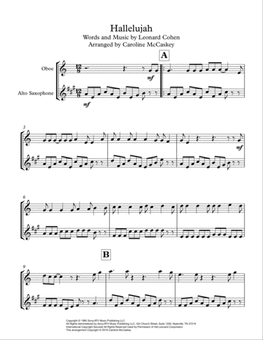 Hallelujah Hallelujah Woodwind Ensemble scores gallery preview page 2