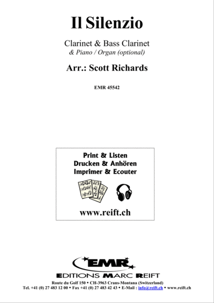 Il Silenzio Bass Clarinet scores gallery preview page 2