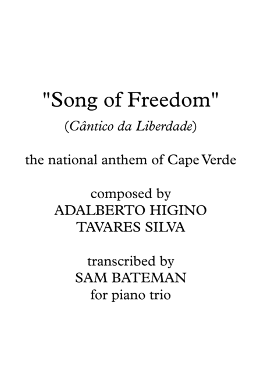 Song of Freedom Piano Trio scores gallery preview page 1