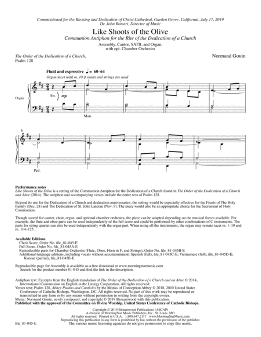 Like Shoots of the Olive 4-Part scores gallery preview page 1