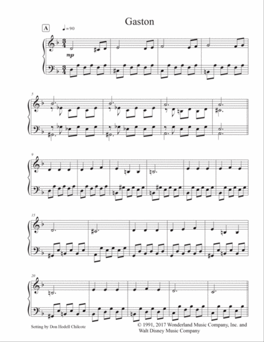 Gaston Piano, Vocal, Guitar scores gallery preview page 2