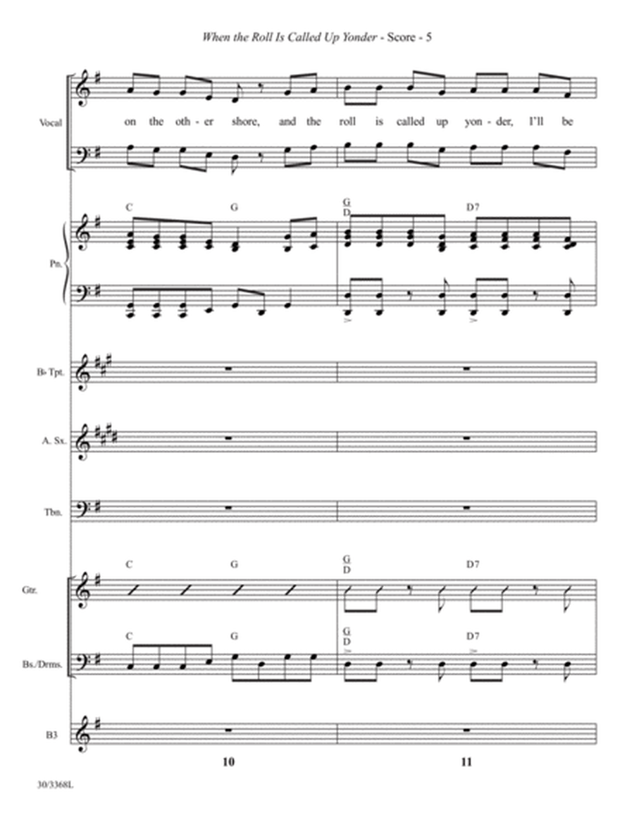 When the Roll Is Called Up Yonder - Instrumental Ensemble Score and Parts