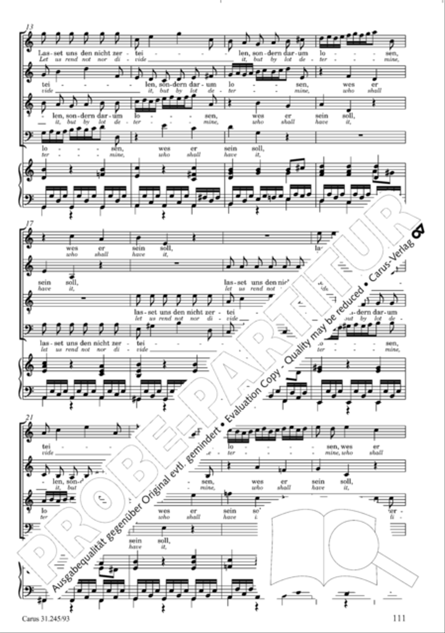 St. John Passion (Johannes-Passion) 4-Part scores gallery preview page 112