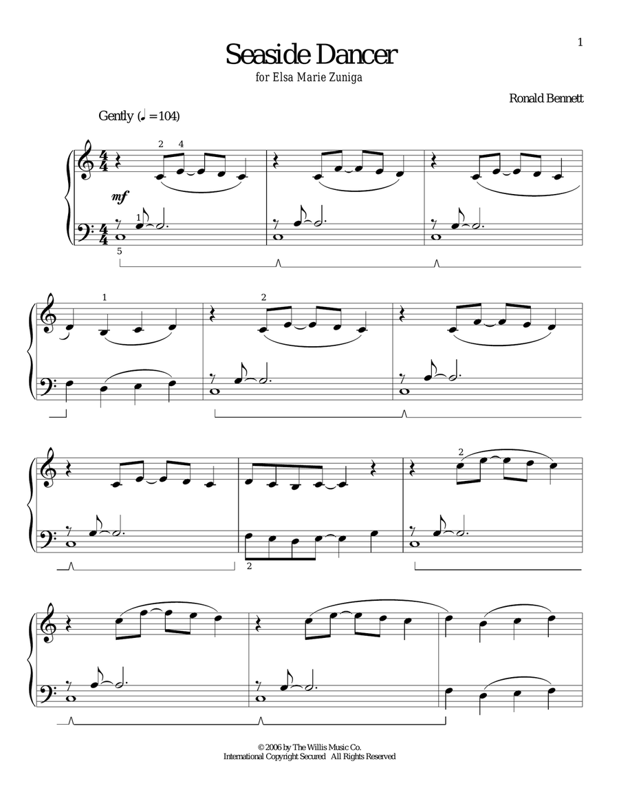 Seaside Dancer Seaside Dancer Piano Method scores gallery preview page 1