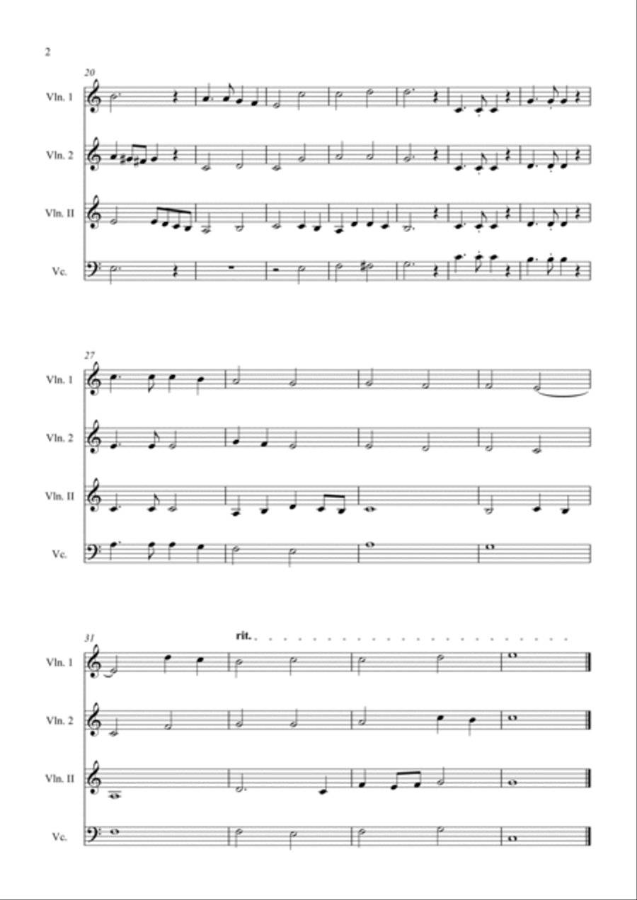 Recorder Quartet Sonata 2 mov IV Allegro Recorder scores gallery preview page 2