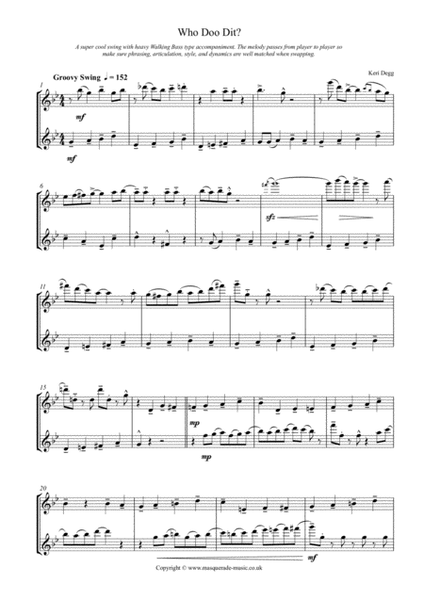 More Graded Flute Duets (intermediate to advanced) 24 duets in varying styles (swing, ragtime, conte image number null