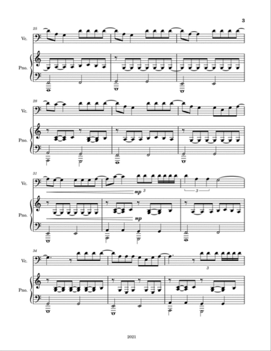 White Dress String Duet scores gallery preview page 3