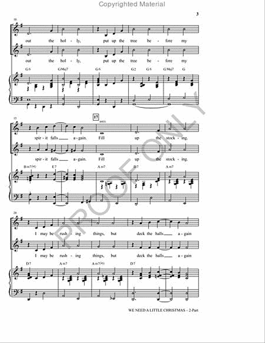 We Need a Little Christmas 2-Part scores gallery preview page 3