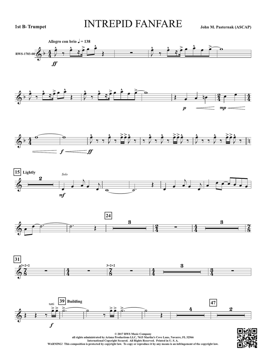 Intrepid Fanfare: 1st B-flat Trumpet