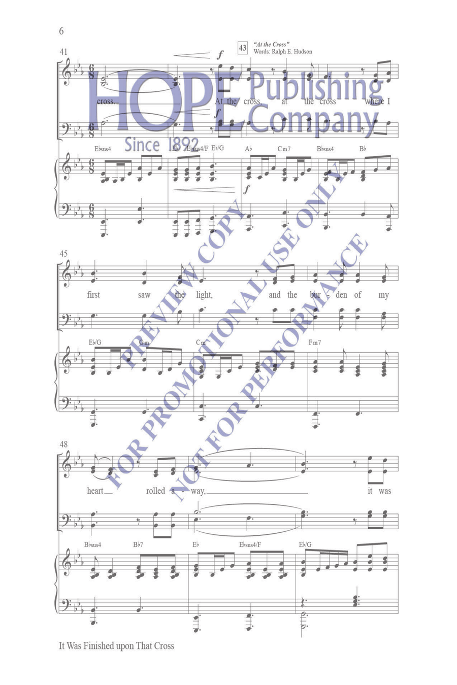 It Was Finished upon That Cross Choir scores gallery preview page 7