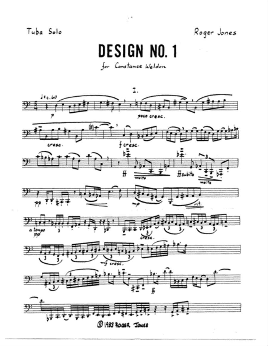 Design No. 1 Tuba scores gallery preview page 2