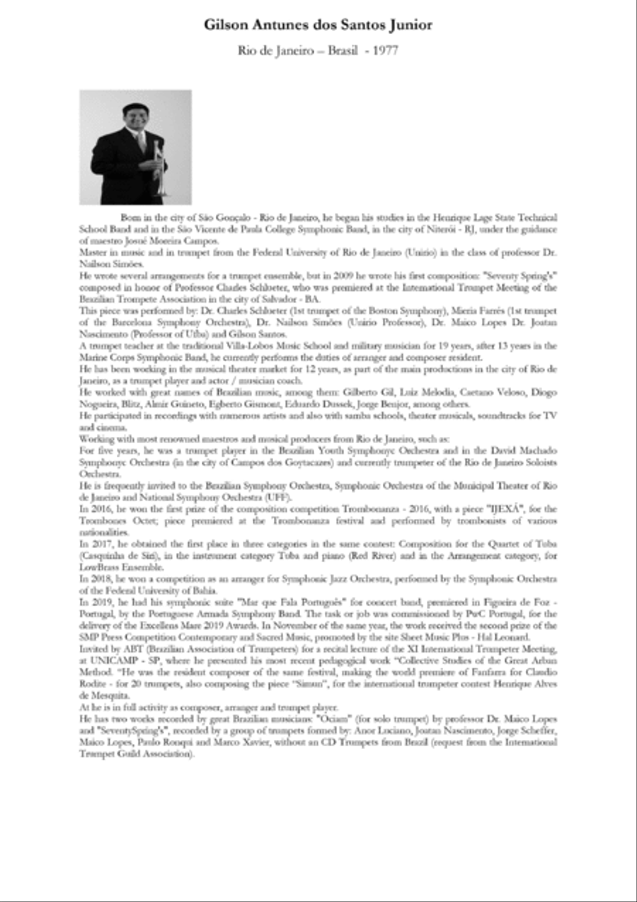 Brazilian Suite for Trumpet and Piano Trumpet Solo scores gallery preview page 3