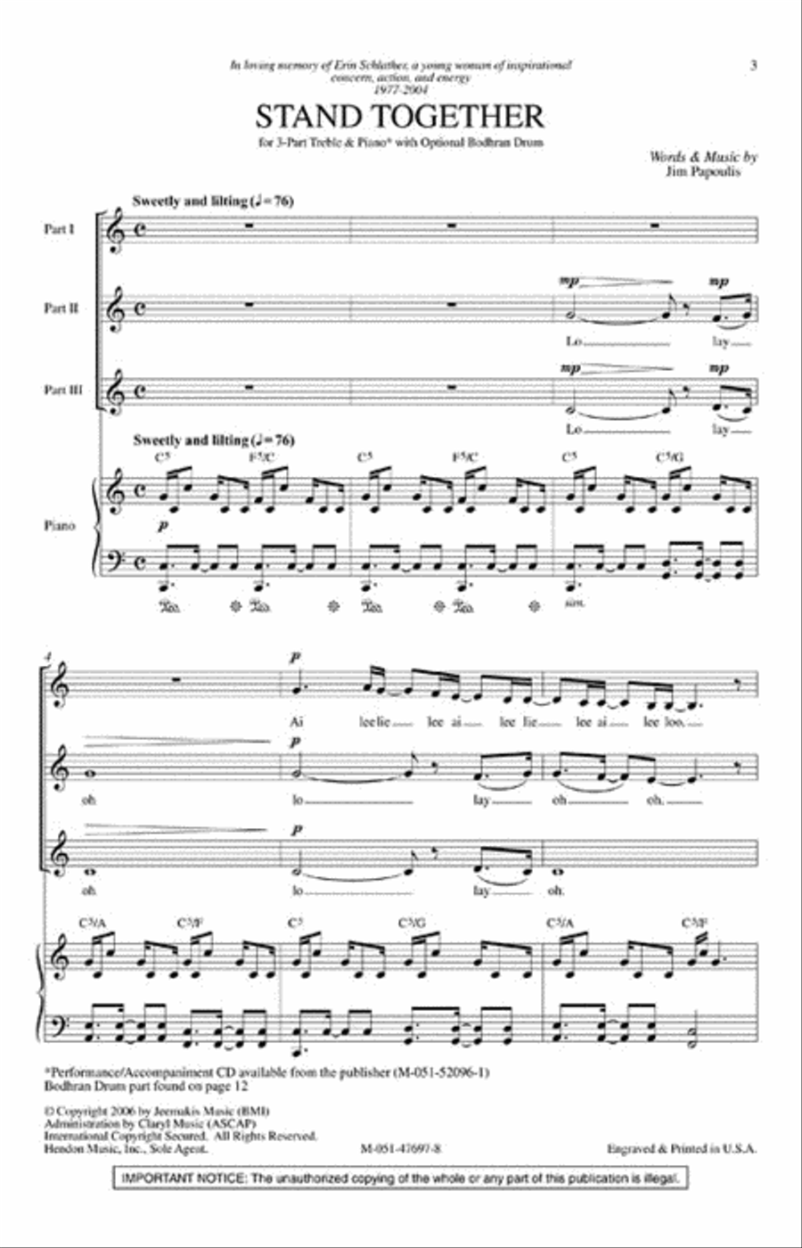 Stand Together 3-Part scores gallery preview page 2