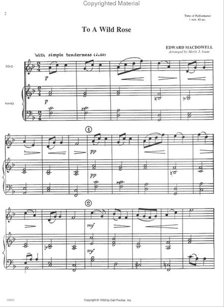 Festival Performance Solos - Trombone/Baritone Volumes 1 & 2 (Piano Accompaniment) Baritone Horn scores gallery preview page 2