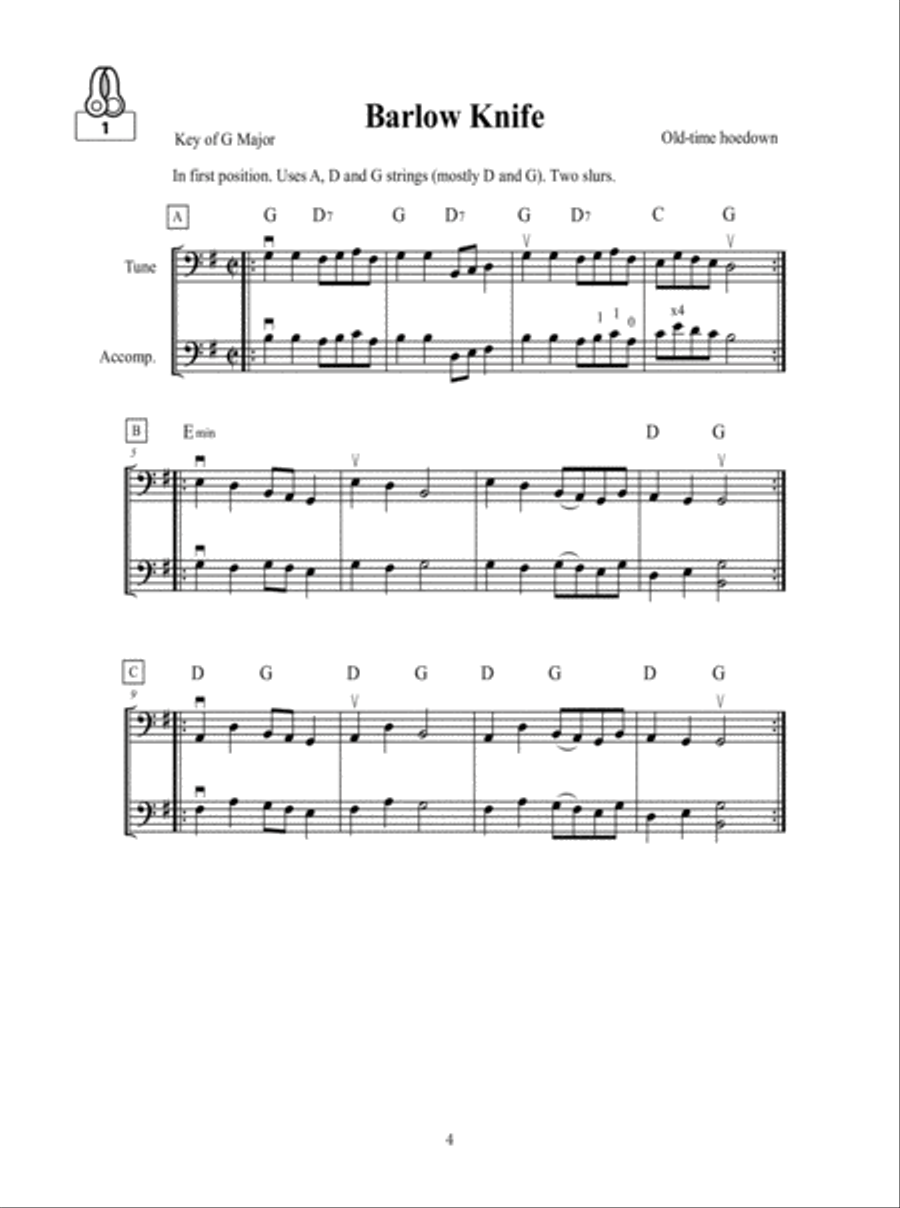 A Rag, A Stomp & A Reel Sequentially Arranged American Fiddle Tunes for Cello Solo or Duet