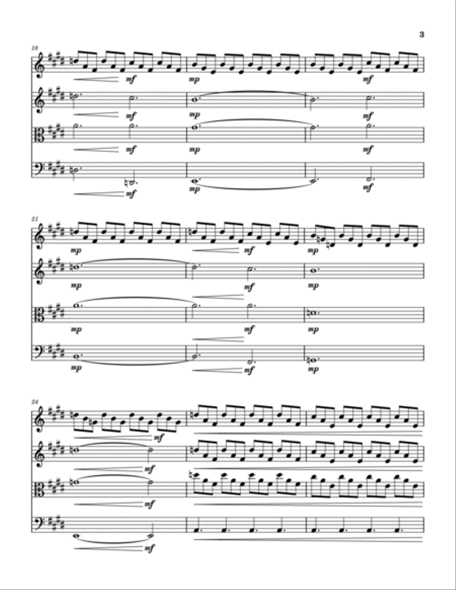 Child's Anthem Child's Anthem String Quartet scores gallery preview page 4