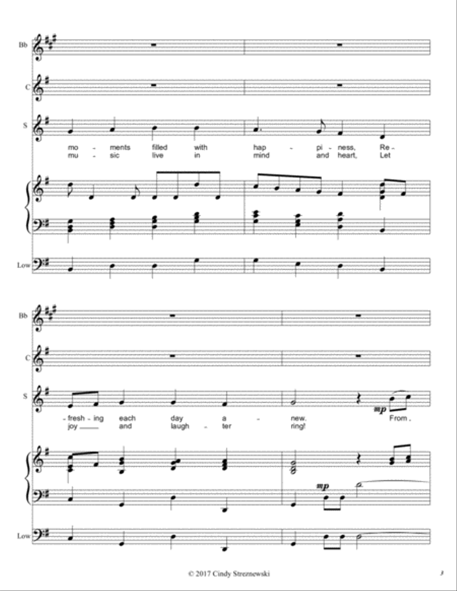To Music Unison Choir scores gallery preview page 3