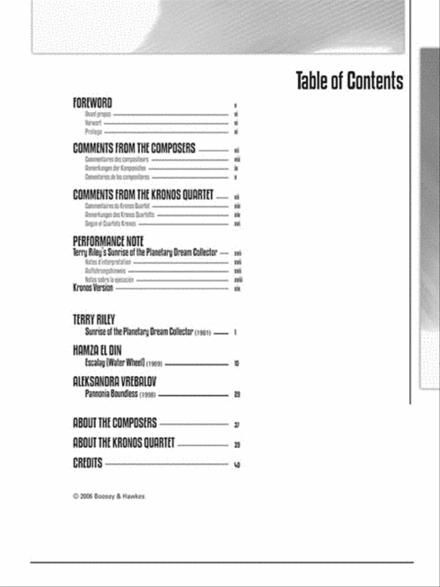 Kronos Collection - Volume 1 String Quartet scores gallery preview page 3