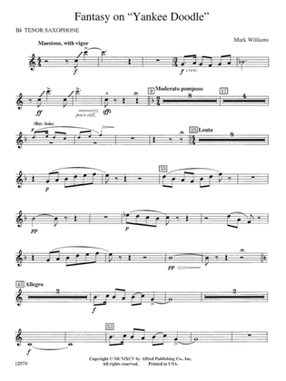 Fantasy on "Yankee Doodle": B-flat Tenor Saxophone