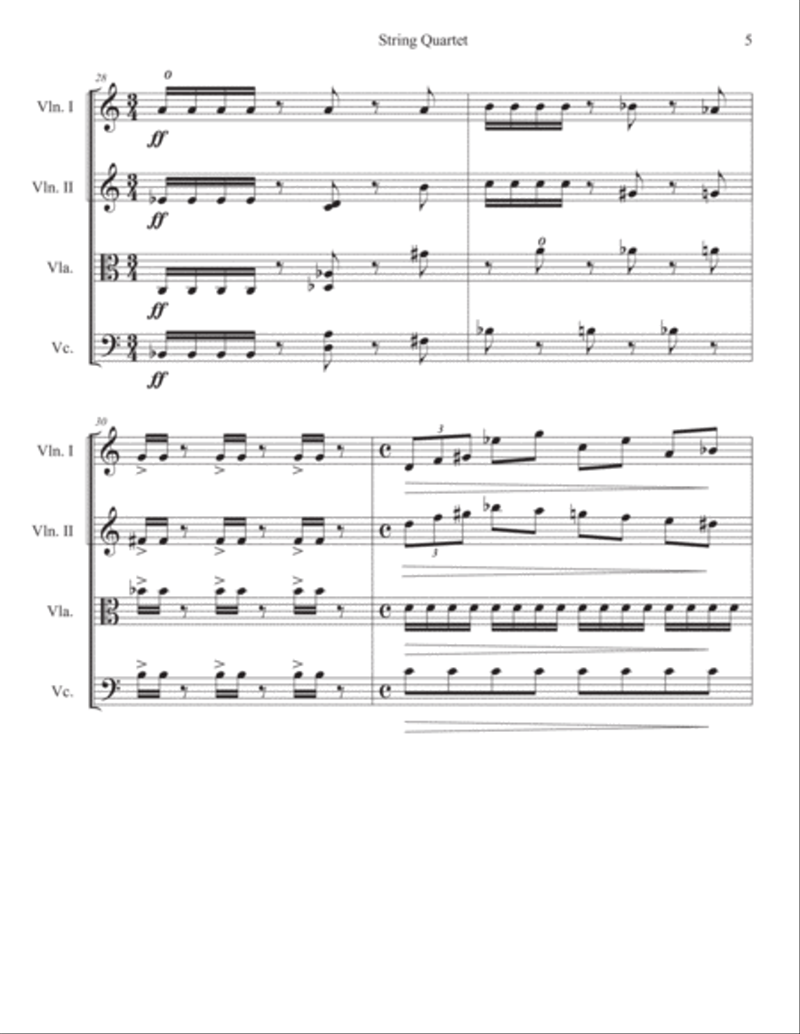 String Quartet No. 1 String Quartet No. 1 String Quartet scores gallery preview page 5