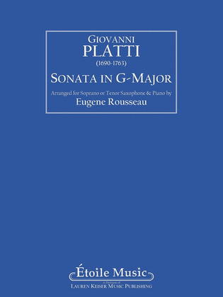 Platti - Sonata G Tenor Sax/Pno Arr Rousseau