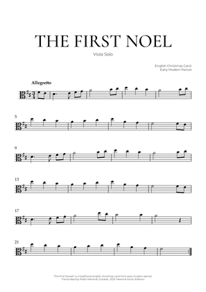 The First Noel (Viola Solo) - Christmas Carol