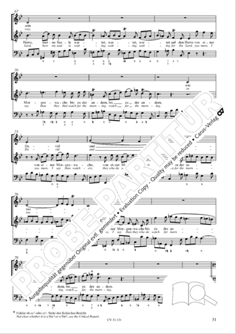 Form the deep, Lord, cried I, Lord, to Thee (Aus der Tiefe rufe ich, Herr, zu dir) 4-Part scores gallery preview page 32