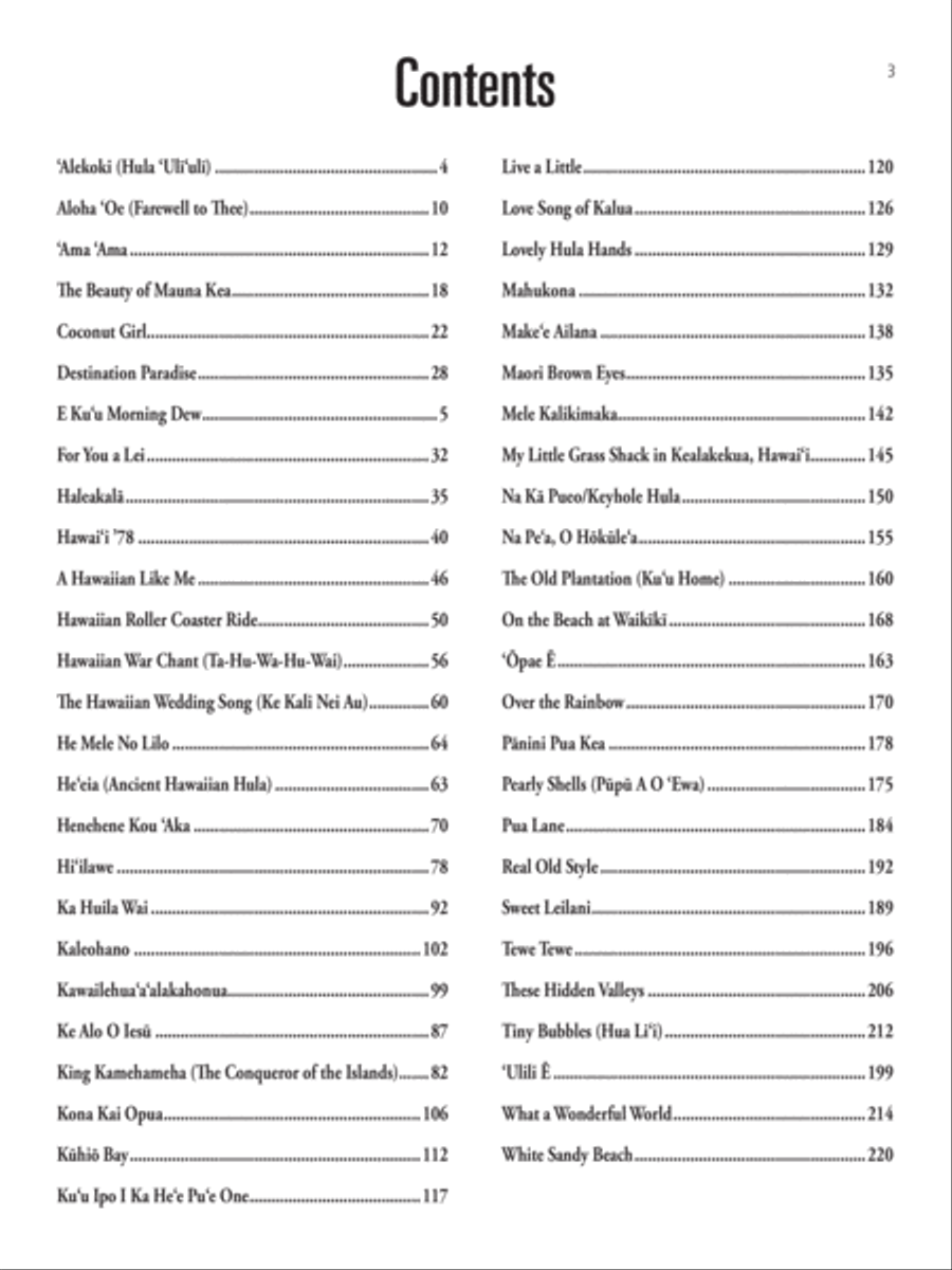 The Hawaiian Sheet Music Collection Piano, Vocal, Guitar scores gallery preview page 2