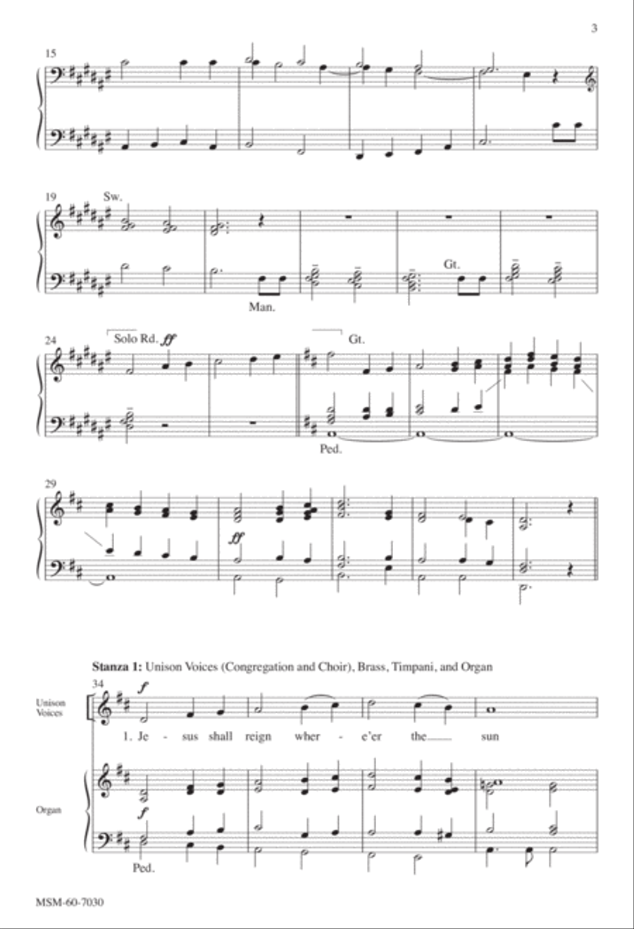Jesus Shall Reign 4-Part scores gallery preview page 2