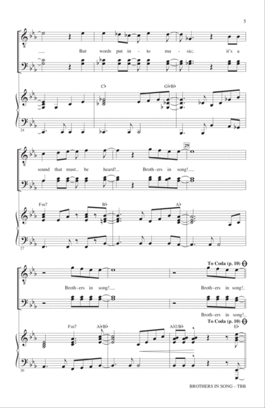 Brothers In Song 3-Part scores gallery preview page 4