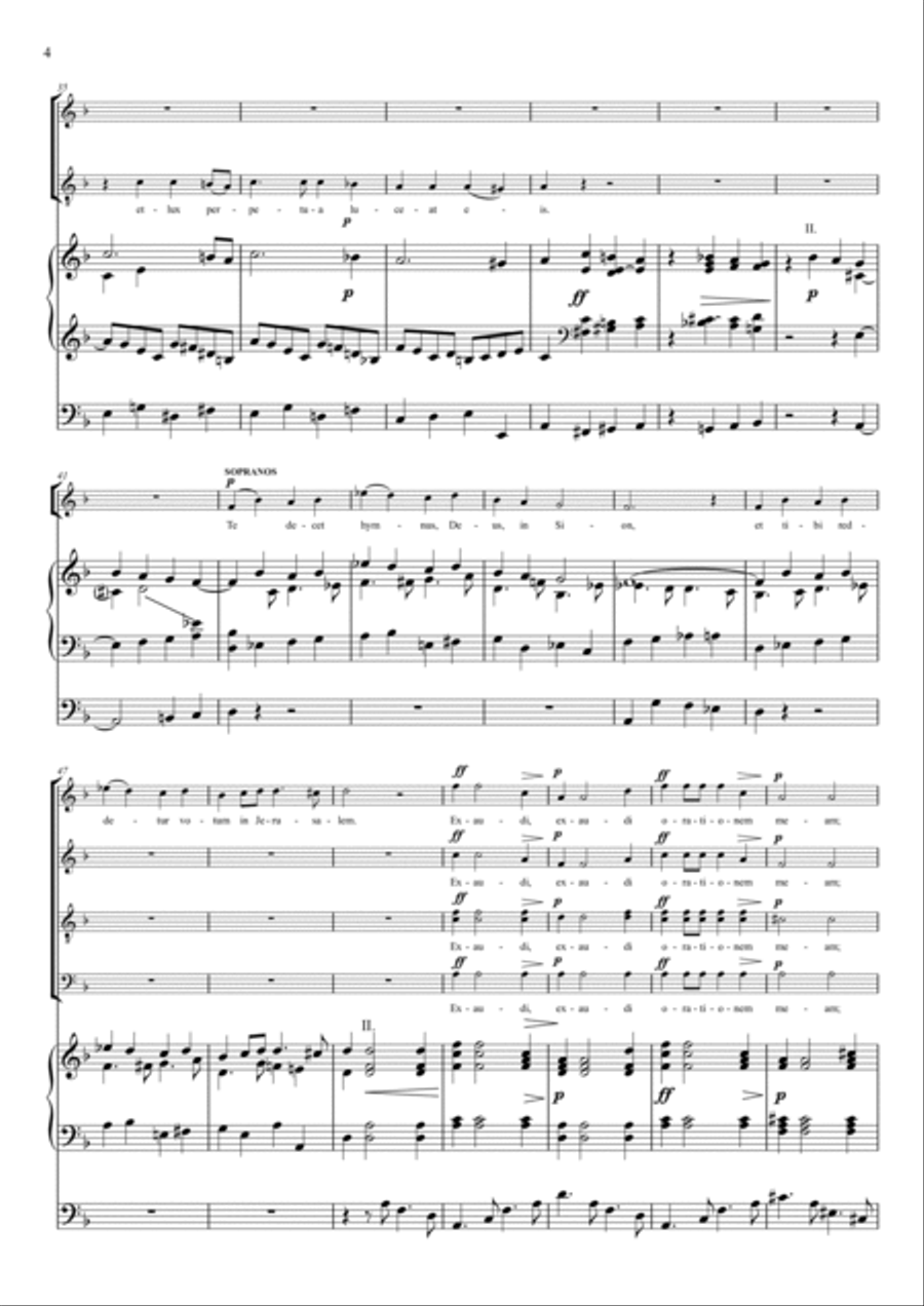 Requiem Op. 48 (Version for Soprano and Baritone solo, Mixed voices and Organ) Choir scores gallery preview page 4