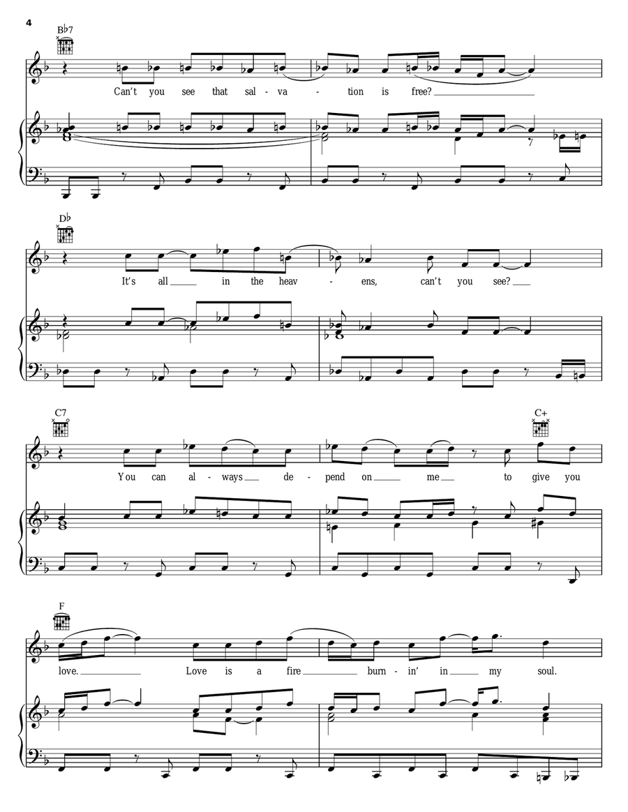L-O-V-E Piano, Vocal, Guitar scores gallery preview page 4