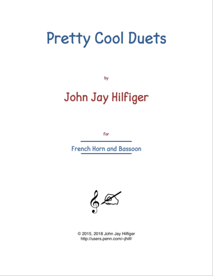 Pretty Cool Duets for Horn and Bassoon Woodwind Duet scores gallery preview page 1