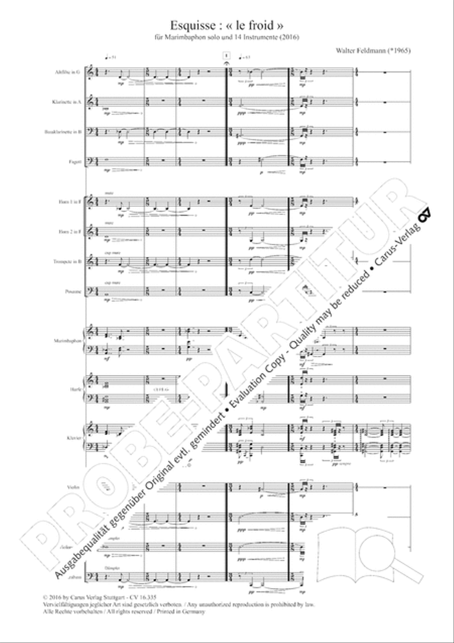 Esquisse: le froid Orchestra scores gallery preview page 6