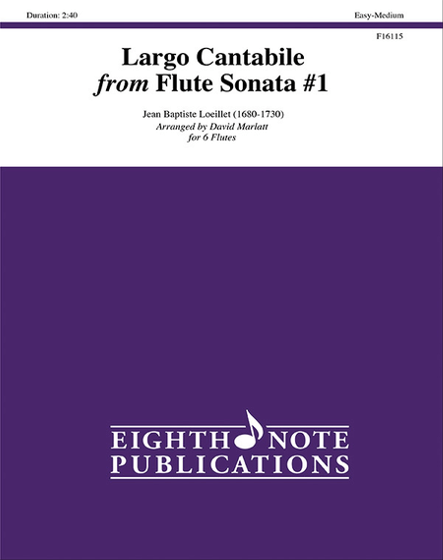 Largo Cantabile from Flute Sonata #1 Small Ensemble scores gallery preview page 1