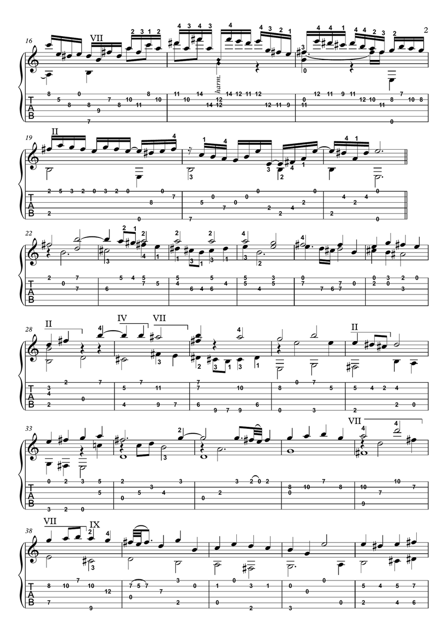 Fantasia by Weiss guitar fingerstyle
