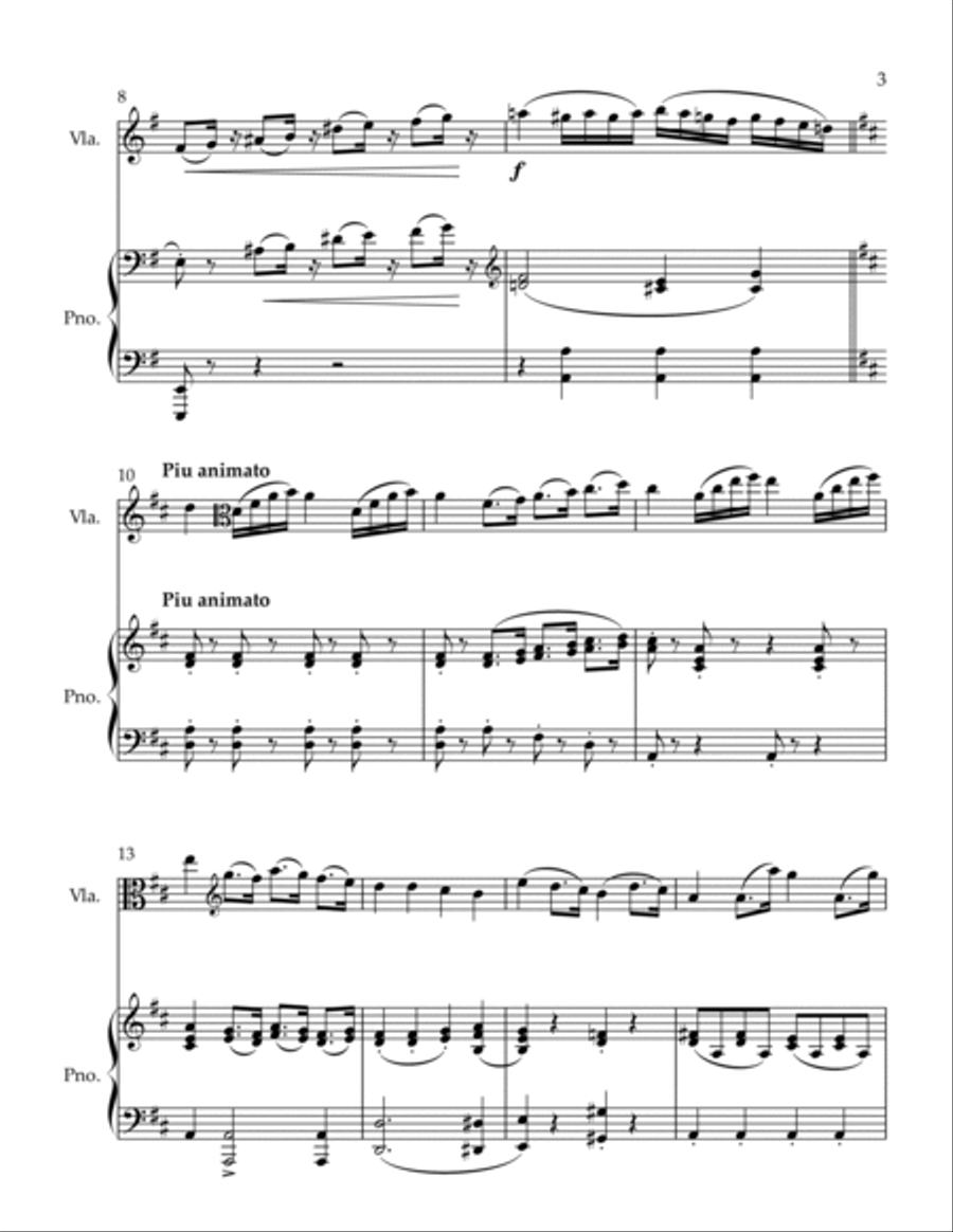 Norma, Semiramide and Elixir of Love, Op. 86 #1 Viola scores gallery preview page 3