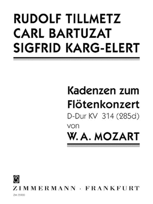 Book cover for Cadenzas for the Flute Concert No. 2 D major KV 314 (285d)