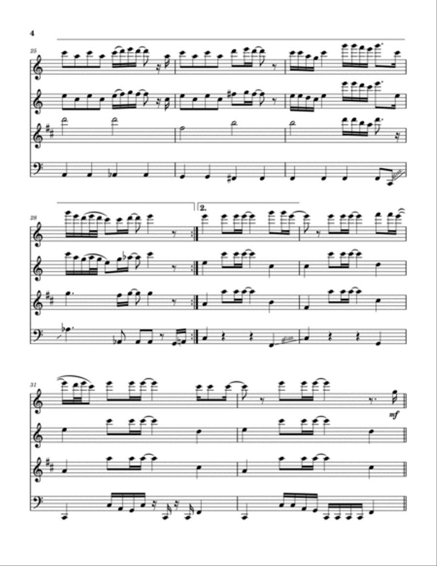 God Is Good (all The Time) Woodwind Quartet scores gallery preview page 5