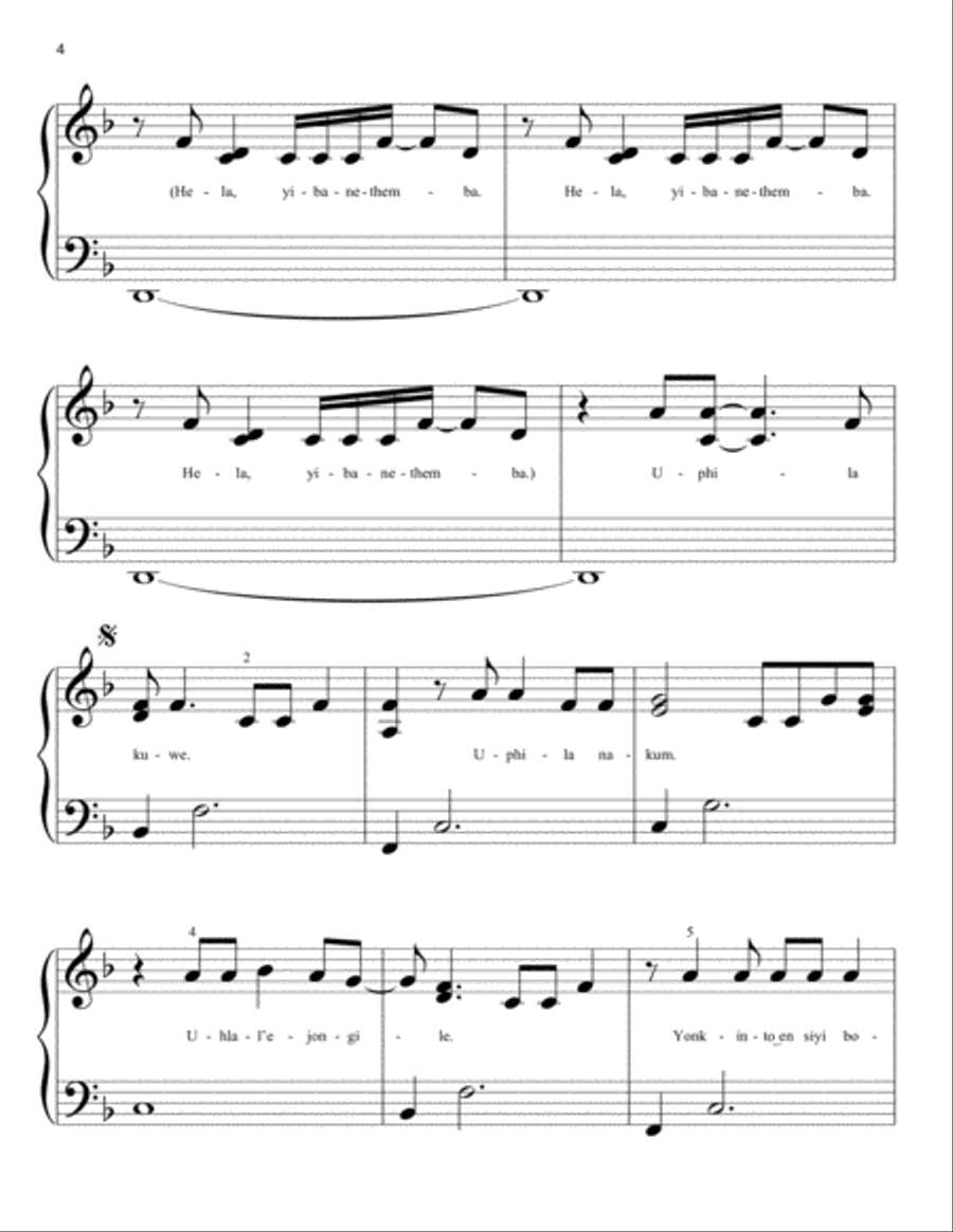 He Lives In You (from The Lion King 2019) Easy Piano scores gallery preview page 4