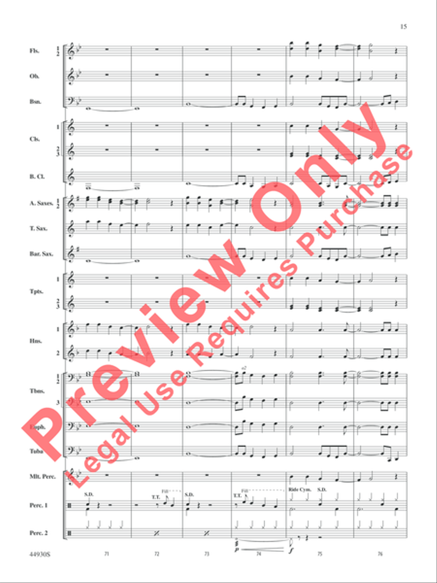 Christmas Vacation Concert Band scores gallery preview page 15