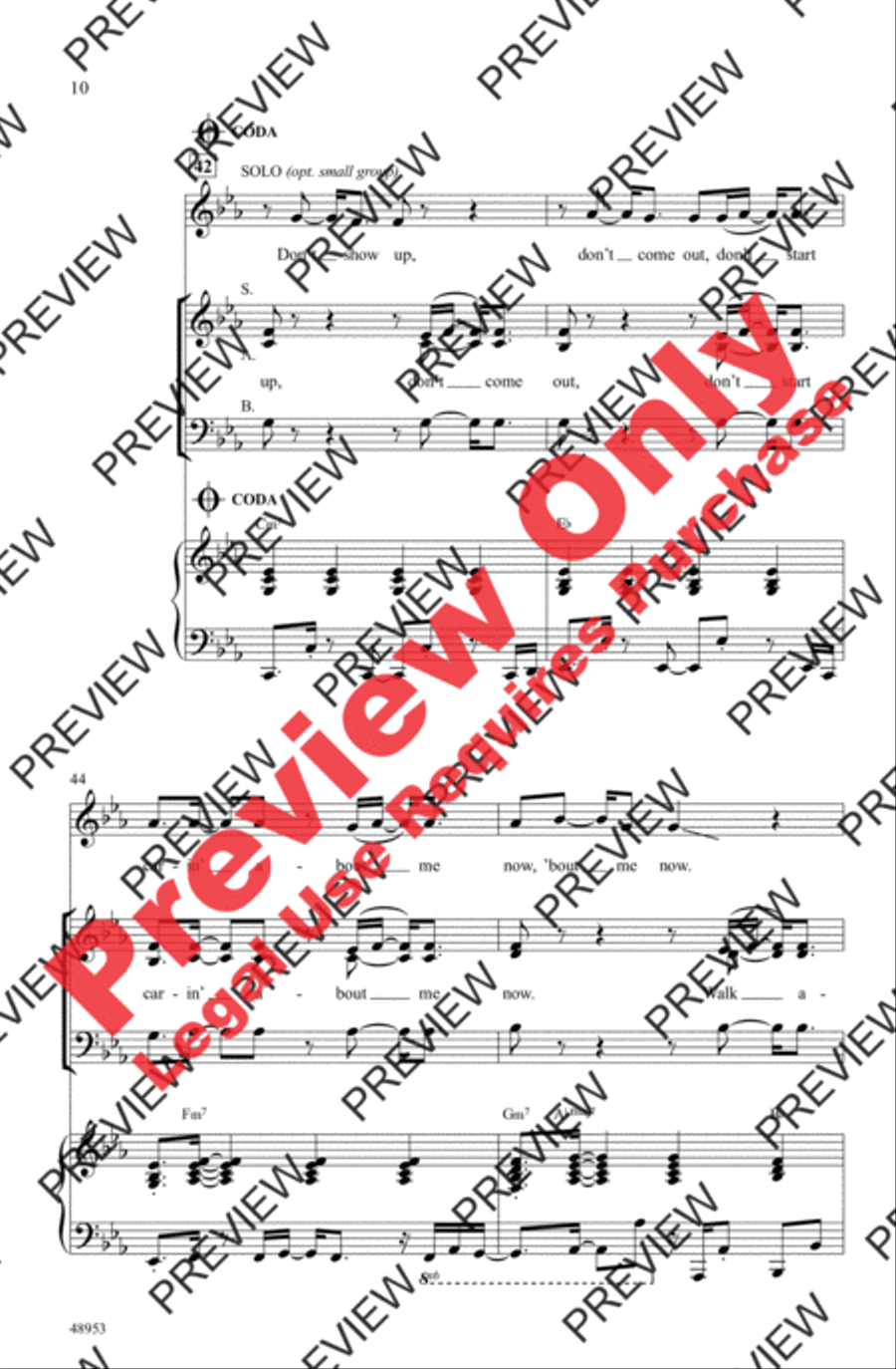 Don't Start Now 3-Part scores gallery preview page 10