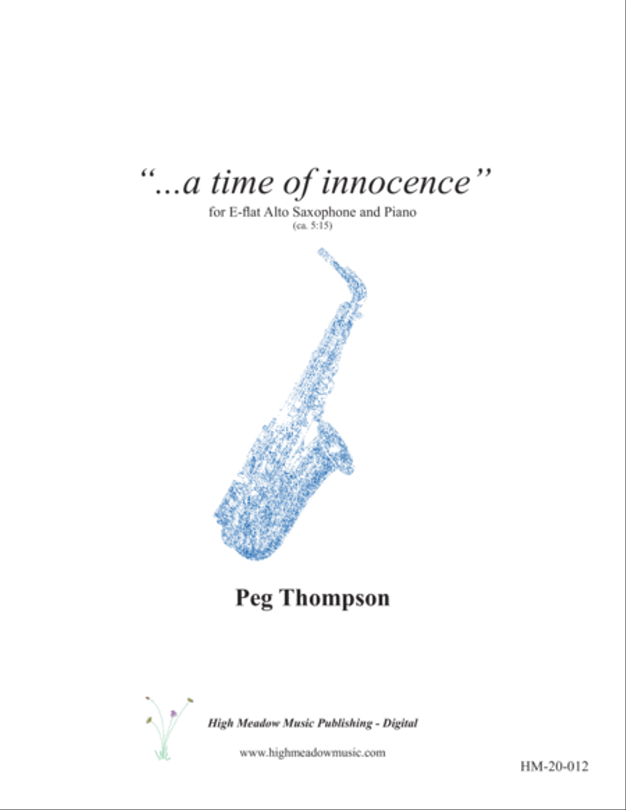 ...a time of innocence Alto Saxophone scores gallery preview page 1