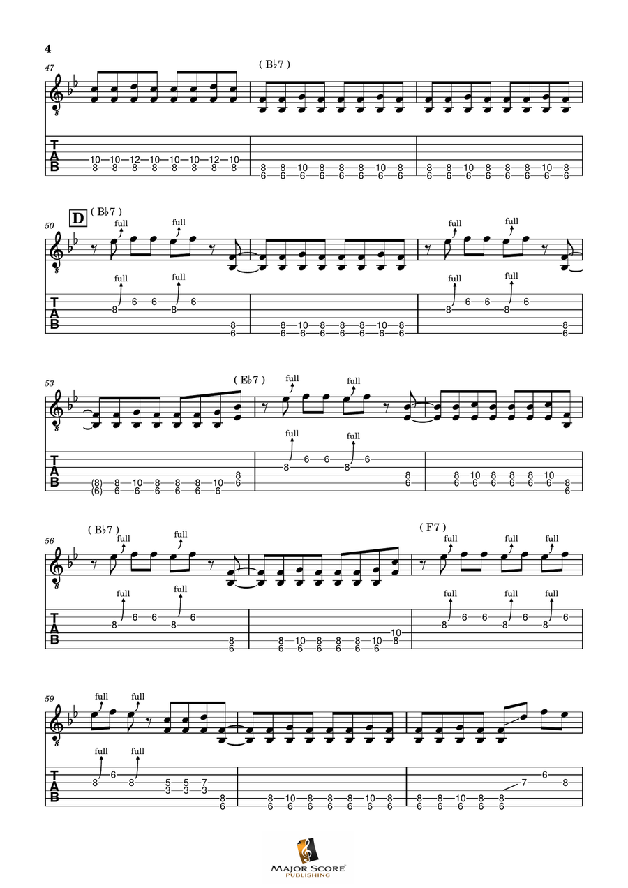 Johnny B. Goode Electric Guitar scores gallery preview page 4