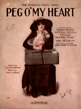 Book cover for Peg O' My Heart. The $1000.00 Prize Song