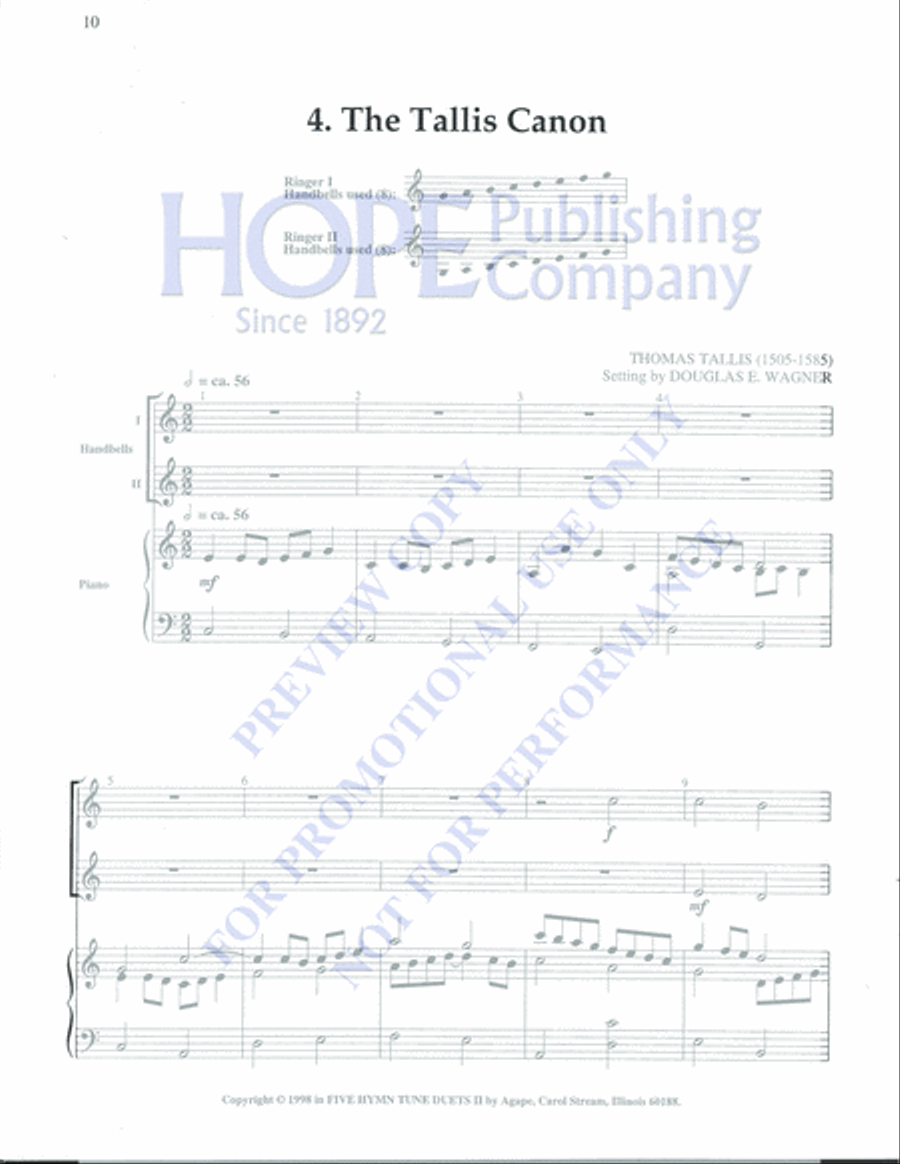 Five Hymn Tune Duets II Percussion scores gallery preview page 12